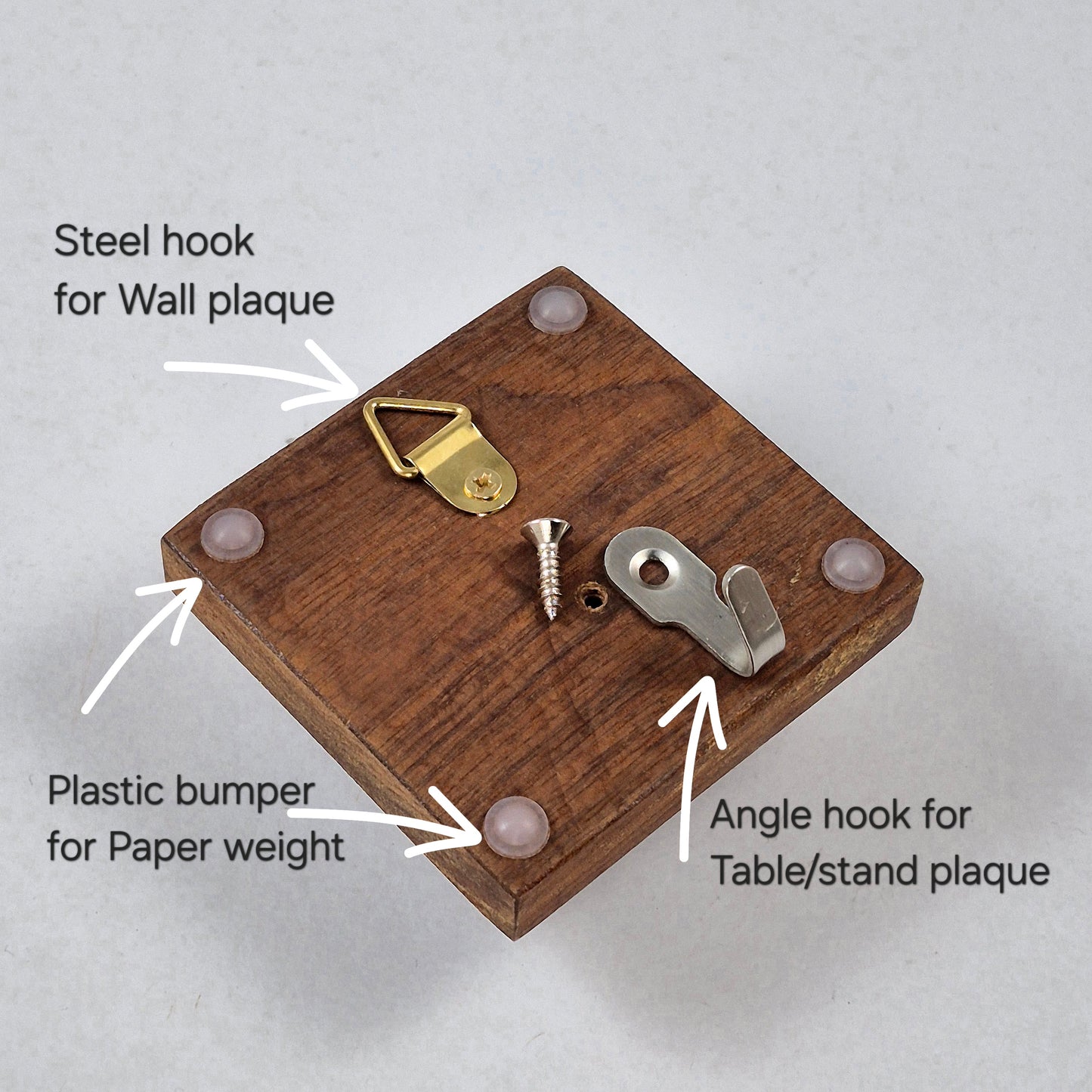 Keceramics Matte White Arabic Calligraphy / Kufi Square Khat Zikir Wall Plaque/ Table Plaque /Paper Weight/ (7x7x2cm) Islamic Decoration Door Gift